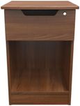 Bella Walnut Effect 1 Drawer Bedside Cabinet with Lock