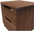 Bella Walnut Effect 2 Drawer Bedside Cabinet with Lock