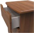 Bella Walnut Effect 3 Drawer Bedside Cabinet
