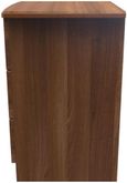 Bella Walnut Effect 3 Drawer Bedside Cabinet with Lock