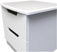 Bella White 2 Drawer Bedside Cabinet