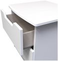 Bella White 2 Drawer Bedside Cabinet