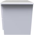 Bella White 2 Drawer Bedside Cabinet with Lock
