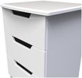 Bella White 3 Drawer Bedside Cabinet