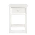 Ashby White Bedside Table - 1 Drawer