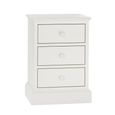 Ashby White Bedside Cabinet - 3 Drawer