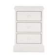 Ashby White Bedside Cabinet - 3 Drawer
