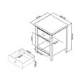Hampstead Two Tone Bedside Cabinet - 1 Drawer