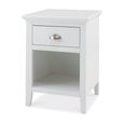 Hampstead White Bedside Cabinet - 1 Drawer