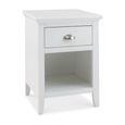 Hampstead White Bedside Cabinet - 1 Drawer