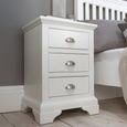 Hampstead White Bedside Cabinet - 3 Drawer