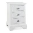 Hampstead White Bedside Cabinet - 3 Drawer
