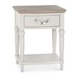Montreux Bedside Table - 1 Drawer - Grey Washed Oak & Soft Grey