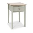 Whitby Scandi Oak & Soft Grey Bedside Table - 1 Drawer