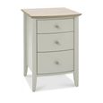 Whitby Scandi Oak & Soft Grey Bedside Cabinet - 3 Drawer