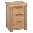 Moderna Bedside Cabinet - 3 Drawer - Oak