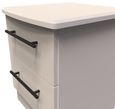 Beverley Cashmere 2 Drawer Bedside Cabinet