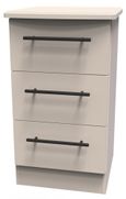 Beverley Cashmere 3 Drawer Bedside Cabinet