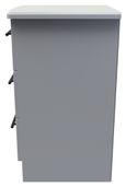 Beverley Grey 3 Drawer Bedside Cabinet
