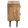 Boho Bedside Cabinet - 2 Drawer - Mango Wood