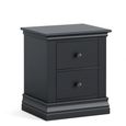 Bordeaux Bedside Cabinet - 2 Drawer - Charcoal