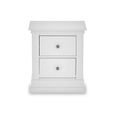 Bordeaux Bedside Cabinet - 2 Drawer - White