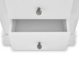 Bordeaux Bedside Cabinet - 2 Drawer - White