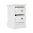Bordeaux Narrow Bedside Cabinet - 2 Drawer - White