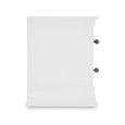 Bordeaux Narrow Bedside Cabinet - 2 Drawer - White