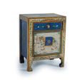 Bruci Bedside Cabinet - Mango Wood - Painted - 1 Door