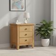 Burford Bedside Cabinet - 3 Drawer - Oak