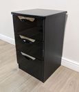 Camden Black Gloss 3 Drawer Bedside Cabinet
