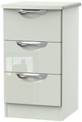 Camden Cashmere 3 Drawer Bedside Cabinet
