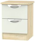 Camden Cashmere and Oak Effect 2 Drawer Bedside Cabinet
