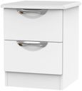Camden White Matt 2 Drawer Bedside Cabinet