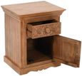 Carved Mango Wood Bedside Table