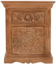 Carved Mango Wood Bedside Table