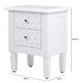 Casablanca Bedside Cabinet - 2 Drawer - White