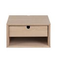 Century Bedside Table - 1 Drawer - Wall Mounted - Floating - Oak