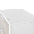 Ceris Bedside Cabinet - Beige and White - 2 Drawer