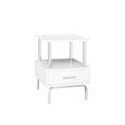 Charlotte Bedside Table - 1 Drawer - White