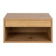 Cholet Bedside Table - 1 Drawer - Wall Mounted - Floating - Oak