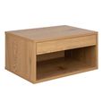 Cholet Bedside Table - 1 Drawer - Wall Mounted - Floating - Oak