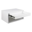 Cholet Bedside Table - 1 Drawer - Wall Mounted - Floating - White Painted
