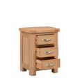 Clarion Bedside Cabinet - 3 Drawer - Oak
