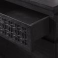 Clearance - Boho Boutique Black Mango Wood 2 Drawer Bedside Cabinet - A248