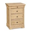 Clearance - Clemence Richard Moreno Oak 4 Drawer Bedside Cabinet - A185