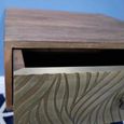 Clearance - Dutch Mango Wood and Brass Cladding Bedside Table - A313