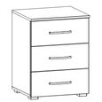 Clearance - Rauch Aditio White 3 Drawer Bedside Cabinet - FSS16355
