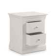 Clermont Bedside Cabinet - 2 Drawer - Soft Grey